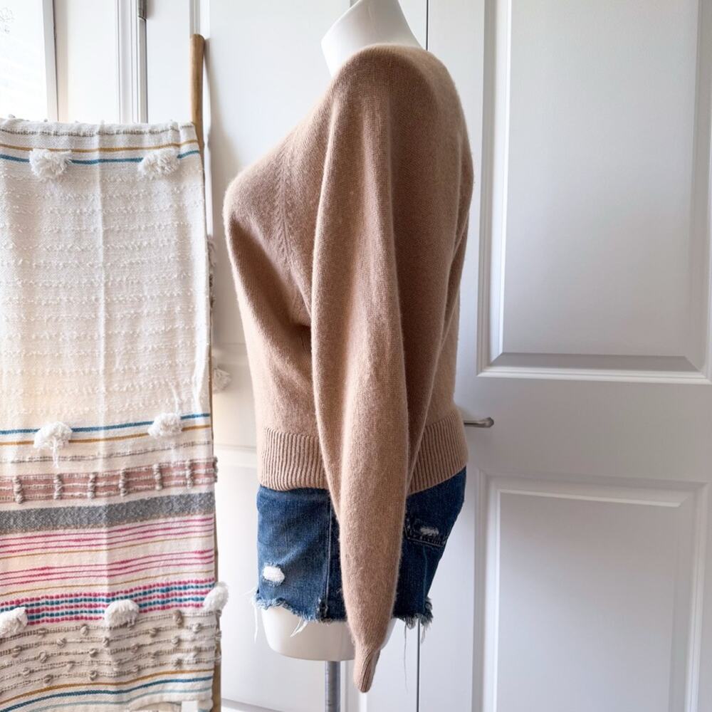Vince Camel Wool Cashmere Long Raglan Dolman Sleeves Crewneck Sweater Size Large - Picture 3 of 9